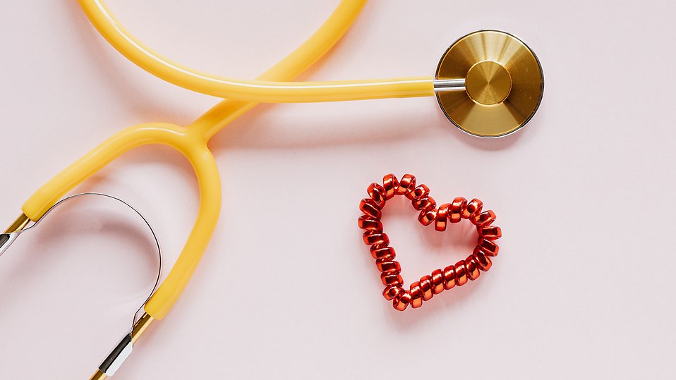 Stetoskop och hjärta stylat